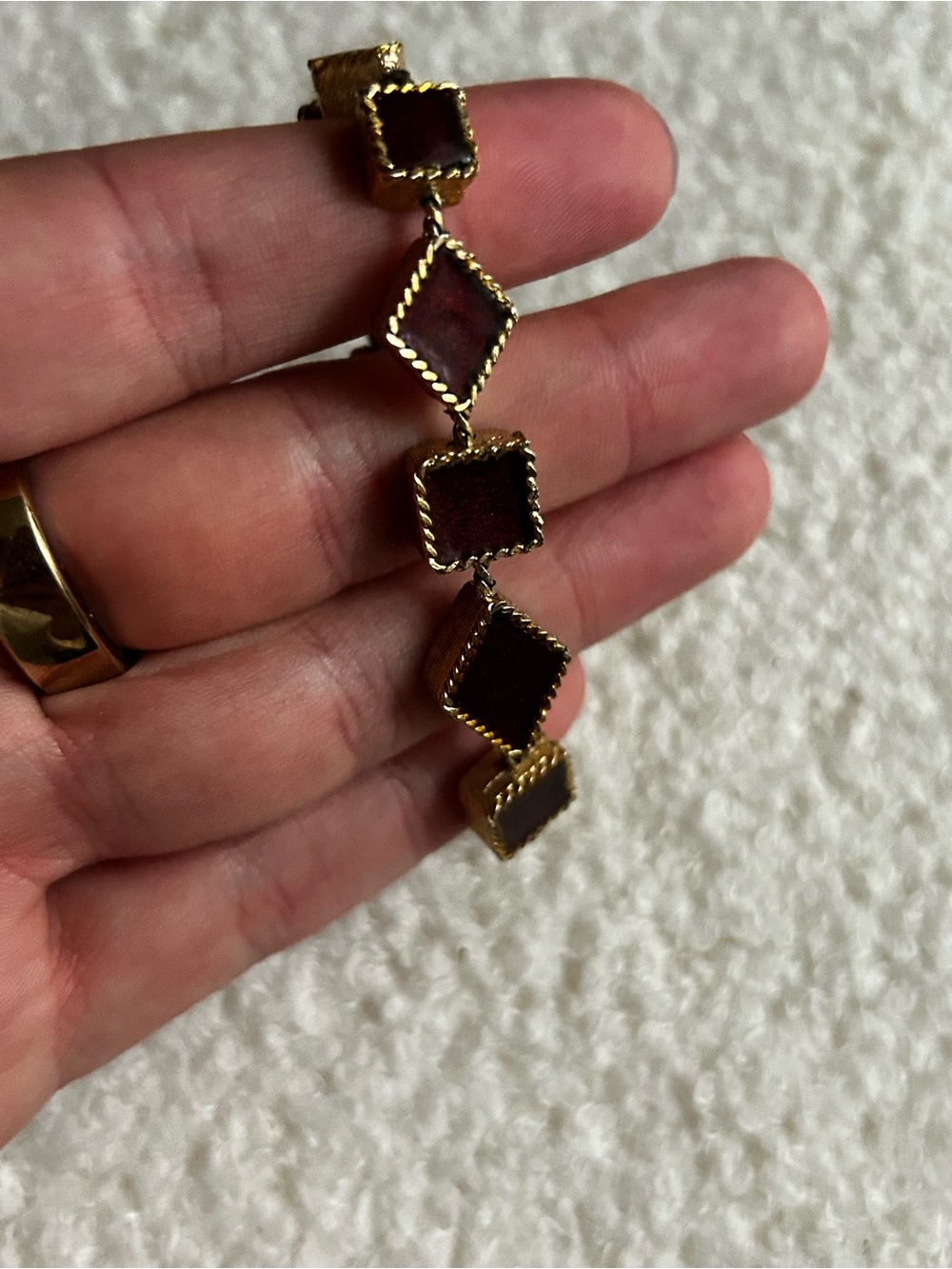 Monet Ruby And Gold Bracelet